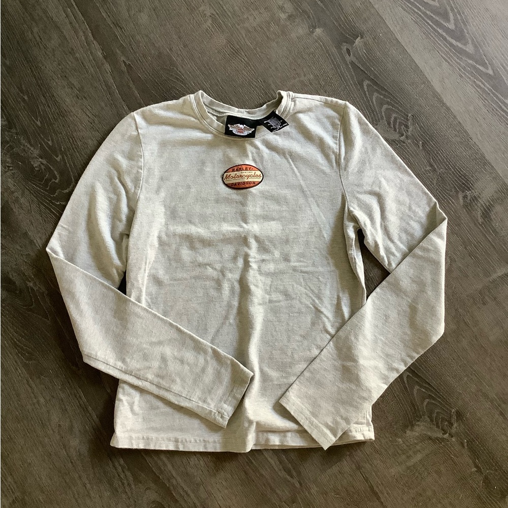 Harley Davidson grey long sleeve top